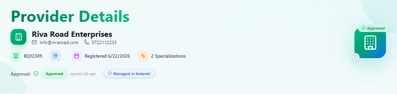 DukaMoja provider details screen