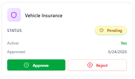 DukaMoja vehicle insurance approval card